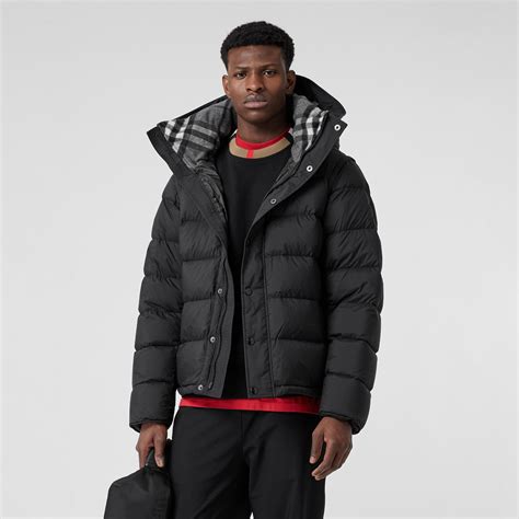 burberry puffer jacket black|black burberry puffer jacket men.